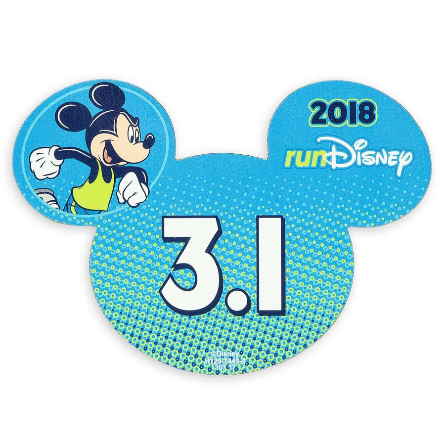 Apparel * | Disney Auto Magnet Rundisney 2018 Mickey Mouse 3.1 Discount Online