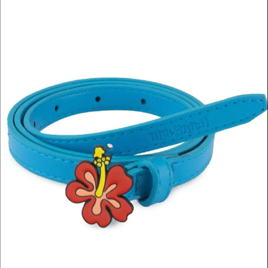 Apparel * | Disney Designer Strap Belt Lilo & Stitch Hibiscus Flower Online Discount