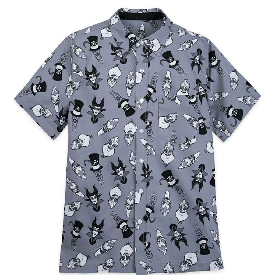 Apparel * | Disney Mens Woven Shirt Villains New In