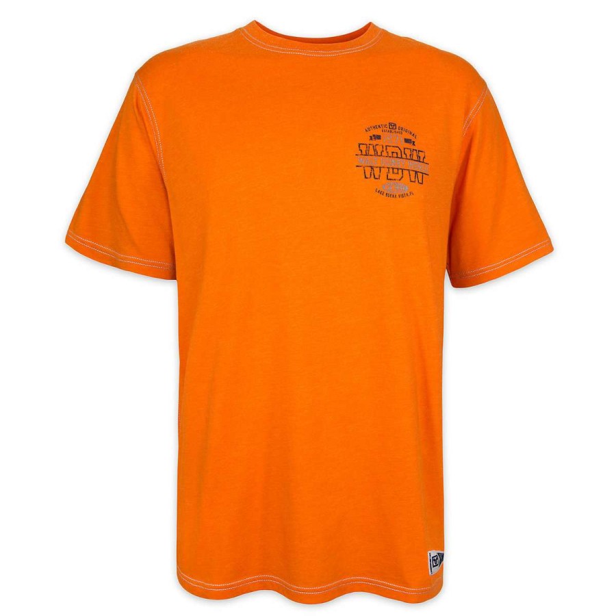 Apparel * | Disney Men'S Shirt Disney World Collegiate Pennant T-Shirt Orange Hot Sell