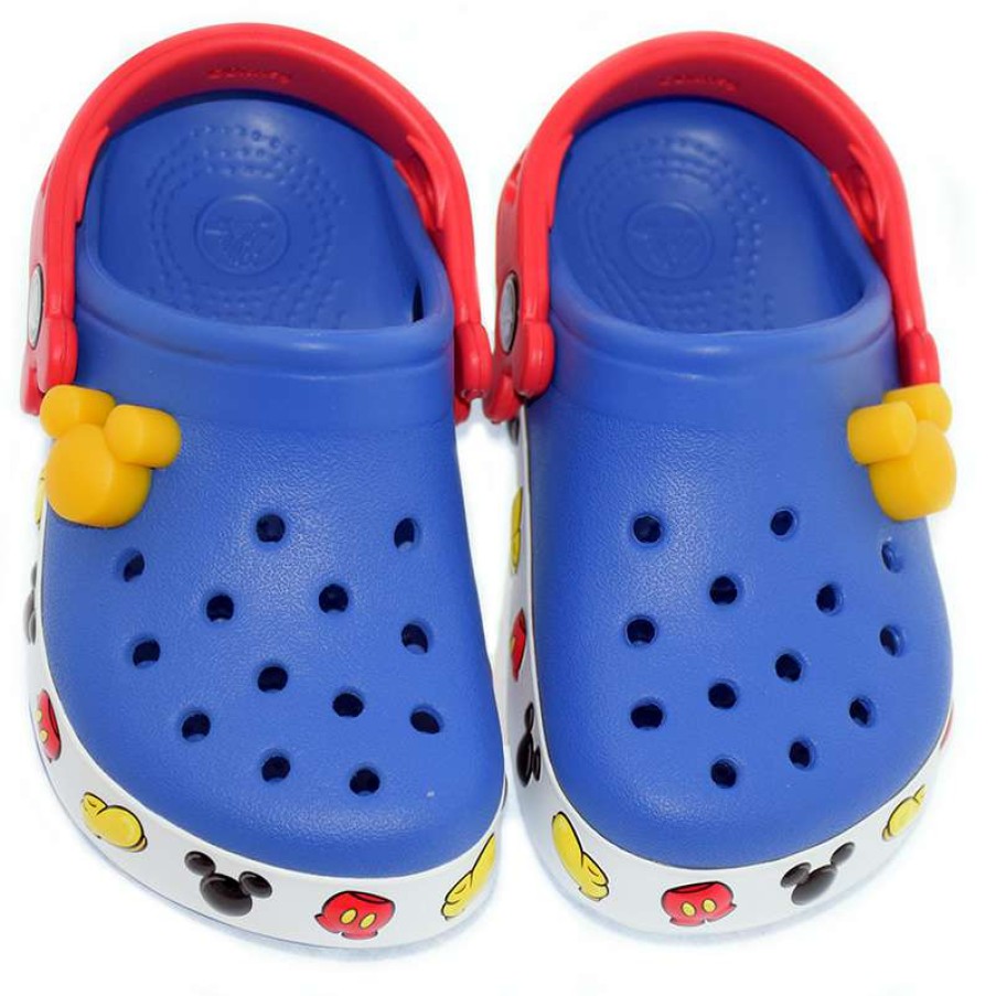 Accessories * | Disney Kids Crocs Shoes Blue Light Up Mickey Icon Sale Online