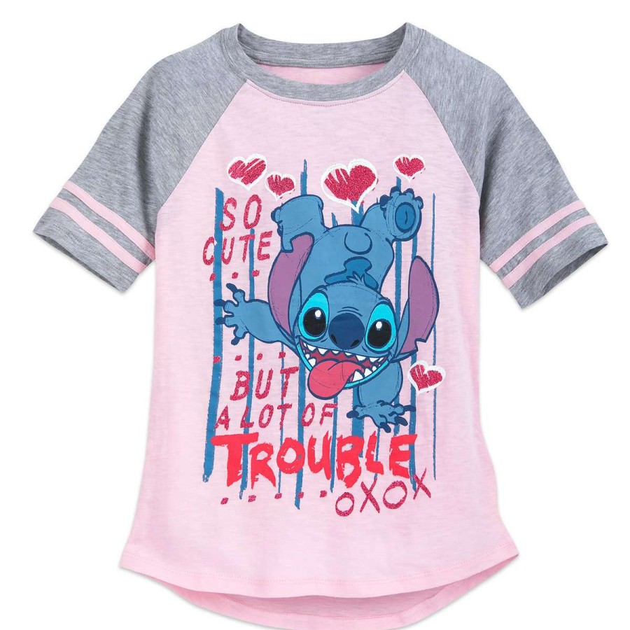 Apparel * | Disney Girl'S Shirt Stitch Raglan Online