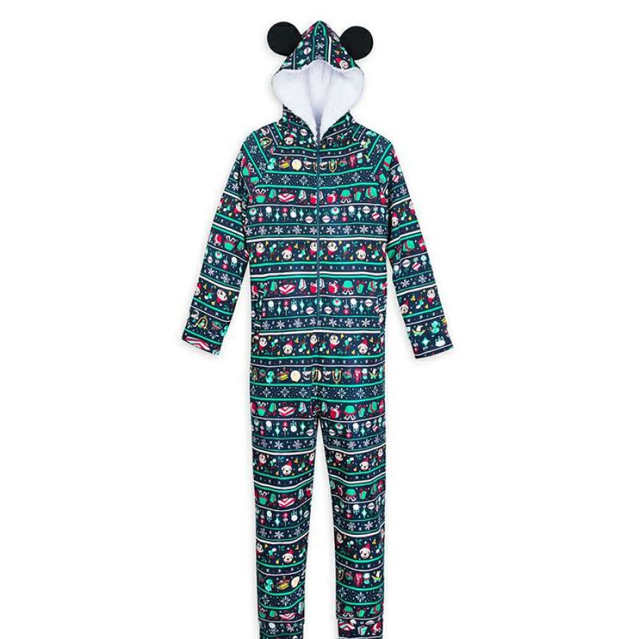 Apparel * | Disney Bodysuit Pajama For Men Mickey Mouse Holiday Icons New In