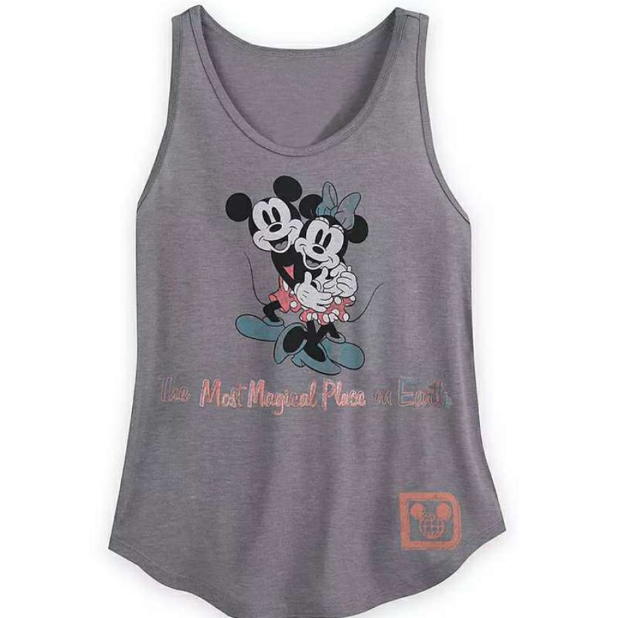 Apparel * | Disney Women'S Shirt Mickey & Minnie Mouse Walt Disney World Tank Shop New