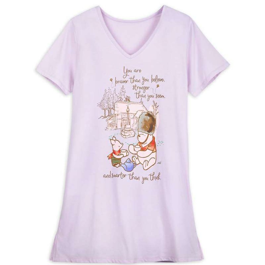 Apparel * | Disney Women'S Sleep Shirt Epcot Classic Winnie The Pooh And Piglet Online