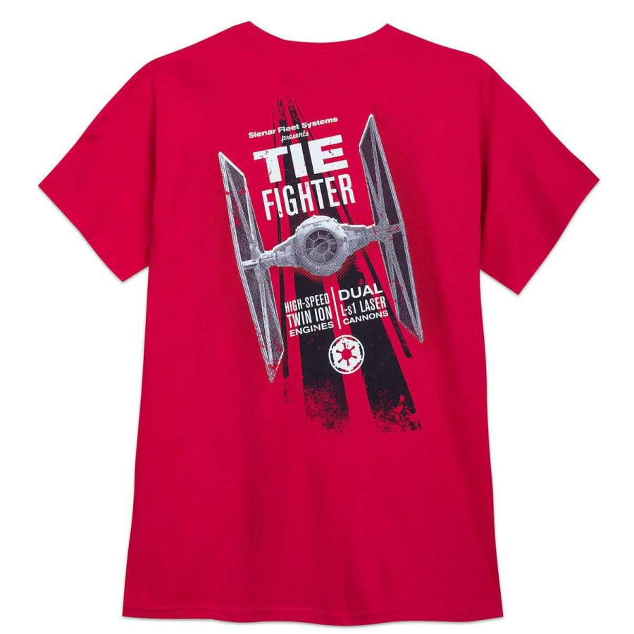 Apparel * | Disney Adult Shirt Star Wars Tie Fighter Red Best Guaranteed