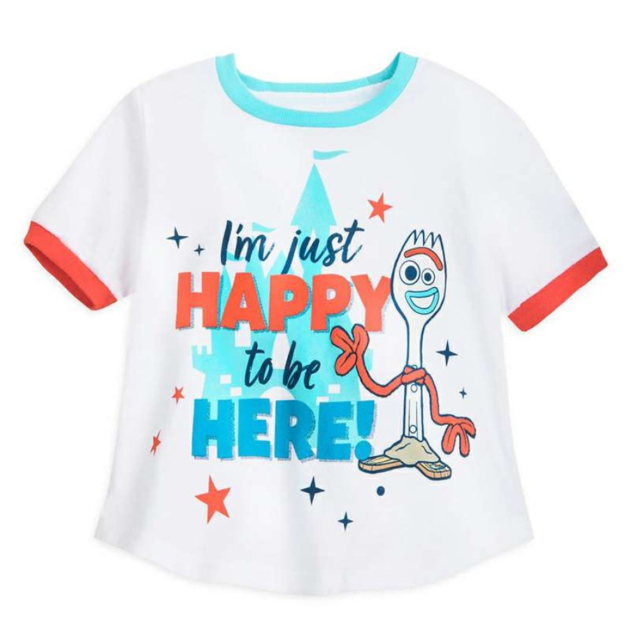 Apparel * | Disney Youth Shirt Toy Story 4 Forky I'M Just Happy To Be Here Cheaper