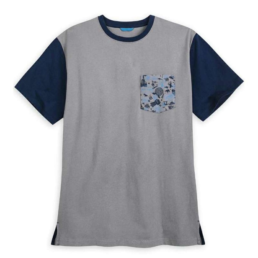 Apparel * | Disney Men'S Shirt Walt Disney World Resort Icons & Logos Pocket Tee Closeout Sale