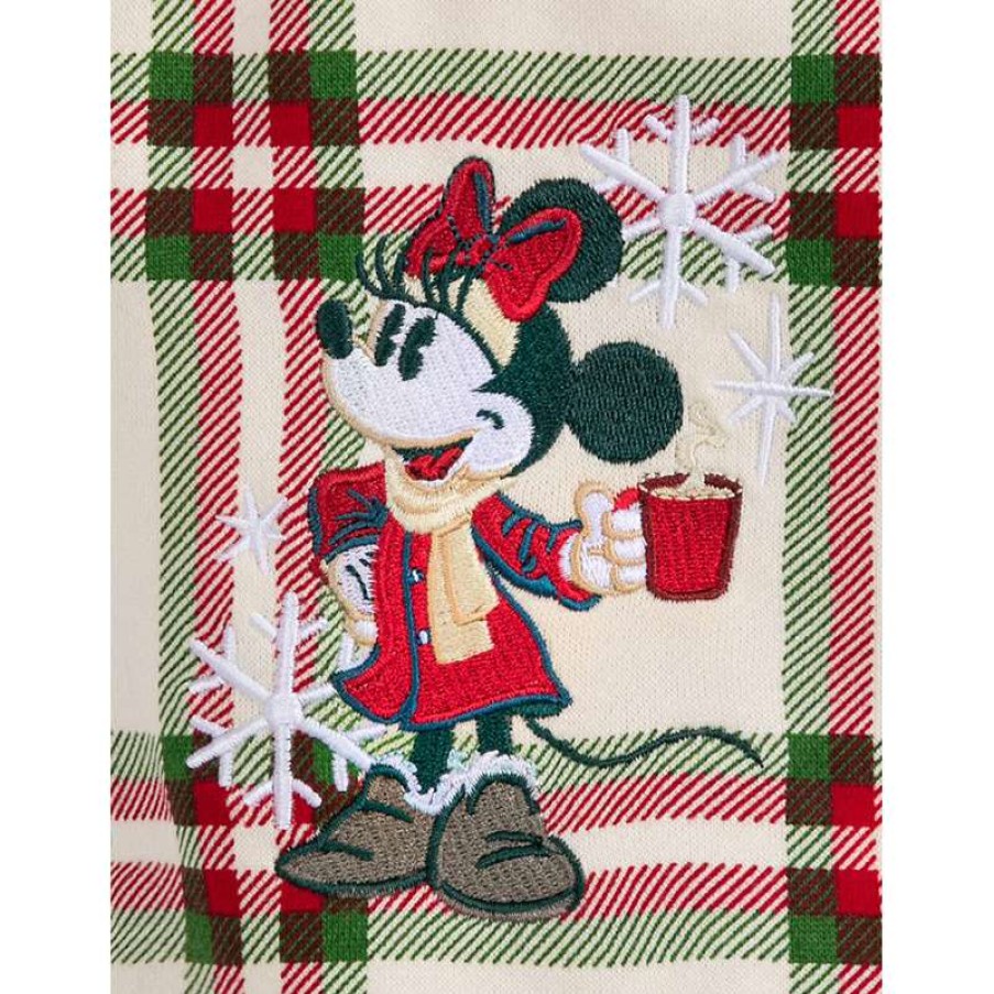 Apparel * | Disney Women'S Lounge Pants Minnie Plaid Holiday New In