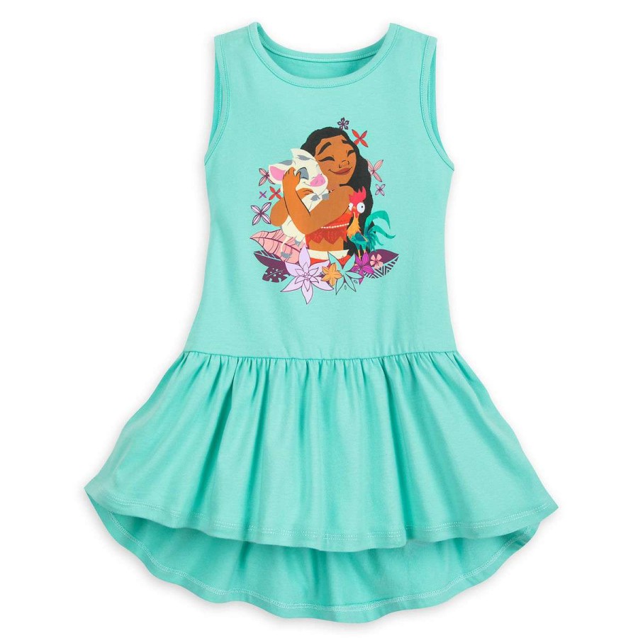 Apparel * | Disney Girl'S Shirt Moana And Pua Skirted Tank Top Top Sellers