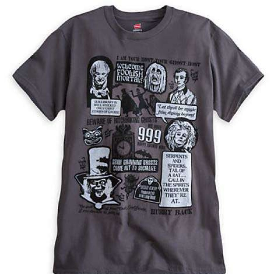 Apparel * | Disney Adult Shirt Haunted Mansion Text Art Free Delivery