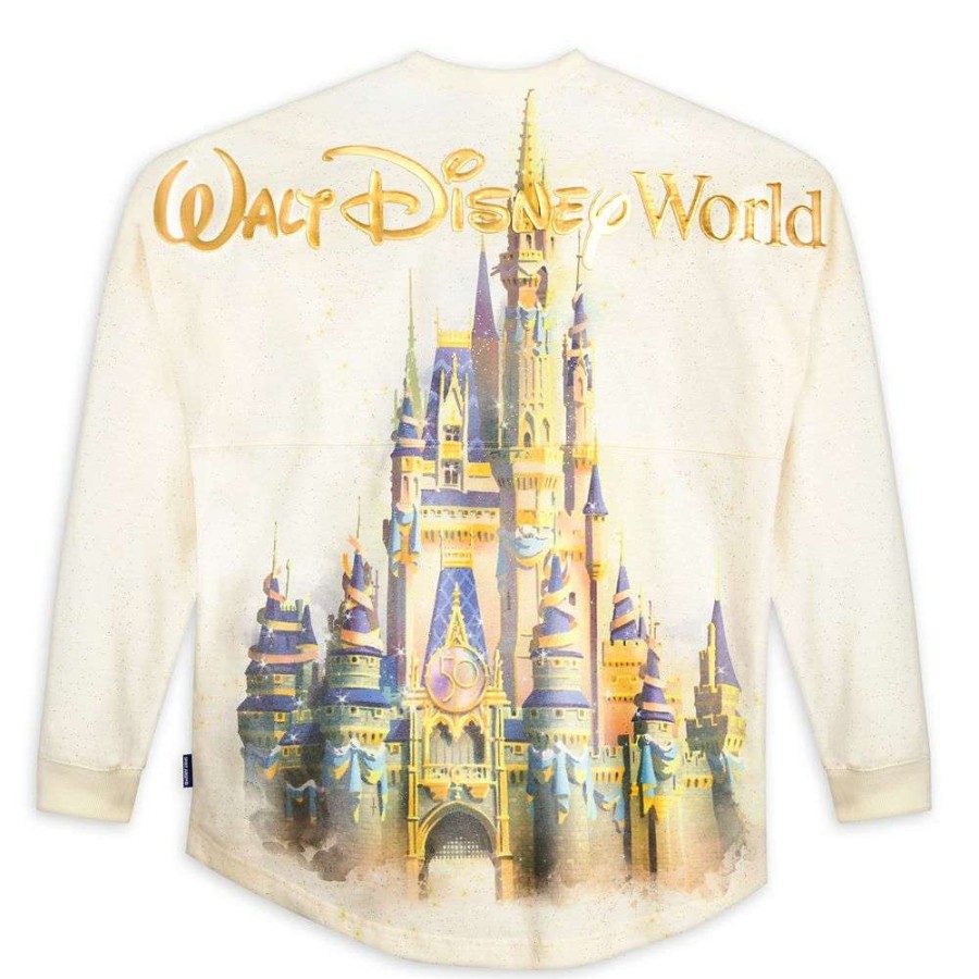 Apparel * | Disney Adult Spirit Jersey 50Th Anniversary Cinderella Castle Free Delivery