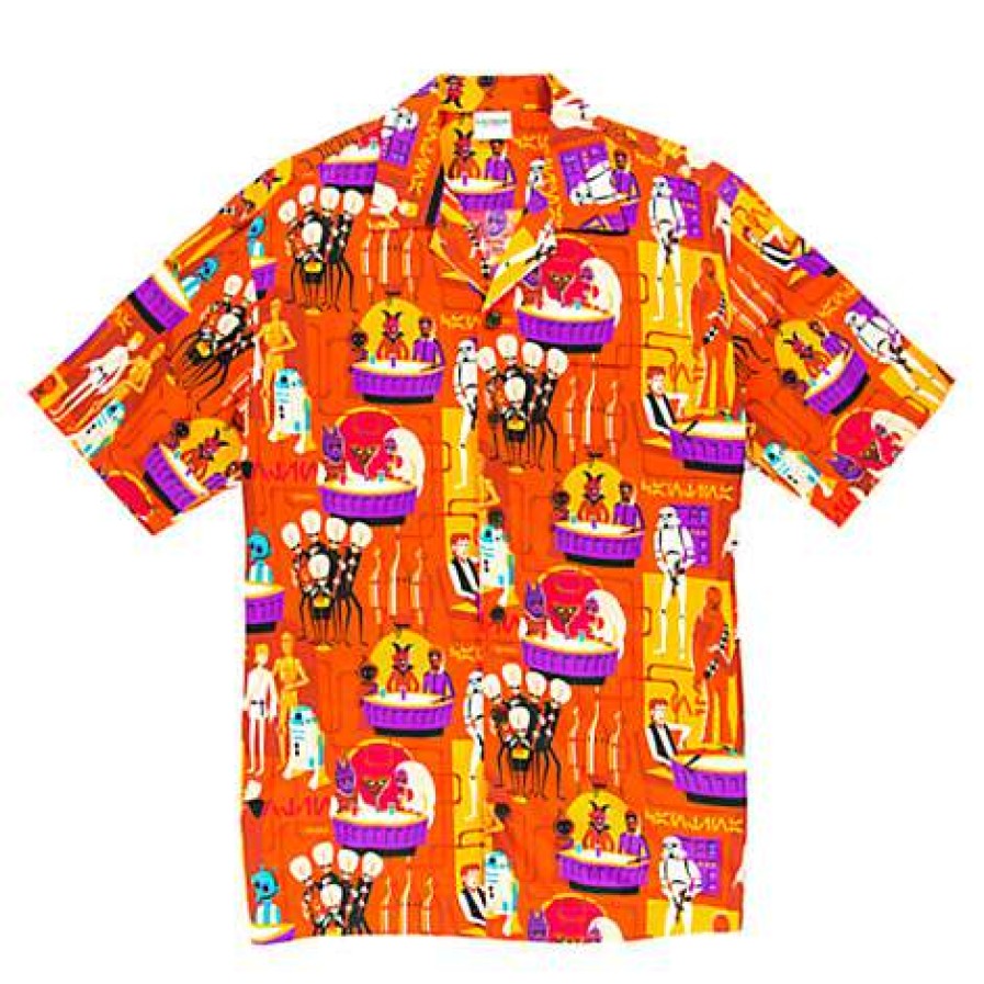 Apparel * | Disney Adult Shirt Star Wars Cantina Woven Shirt For Adults By Shag Good Quality