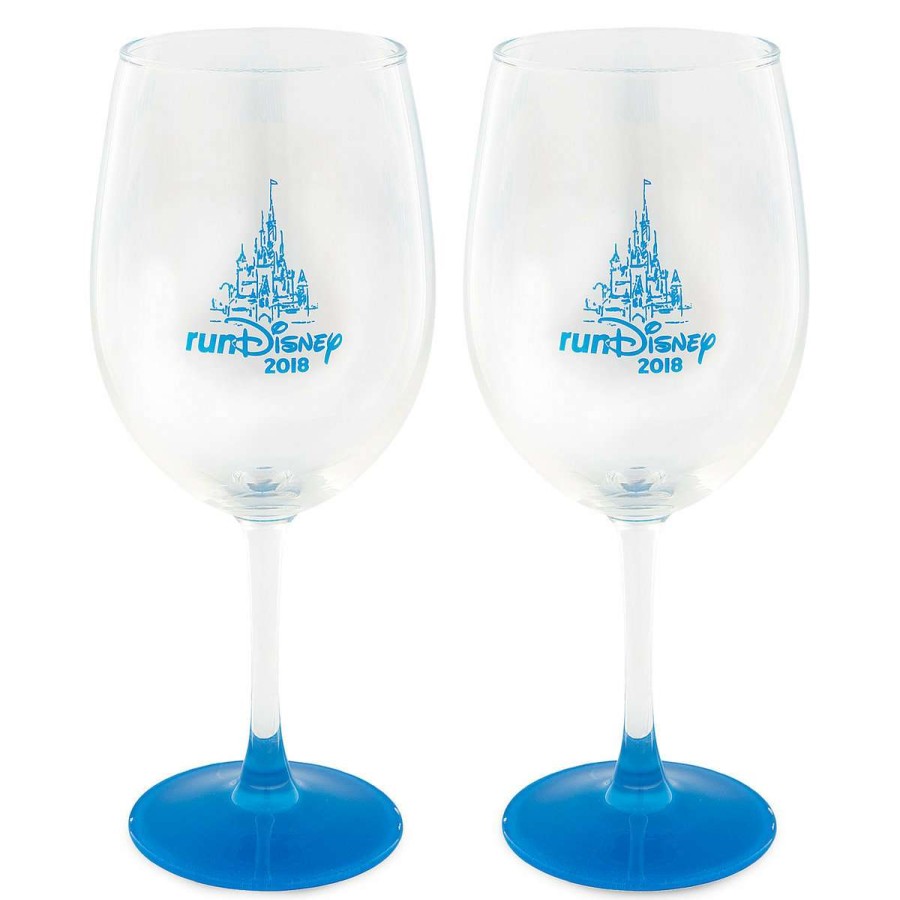 Apparel * | Disney Stemmed Glass Set Rundisney 2018 Sells Cheap