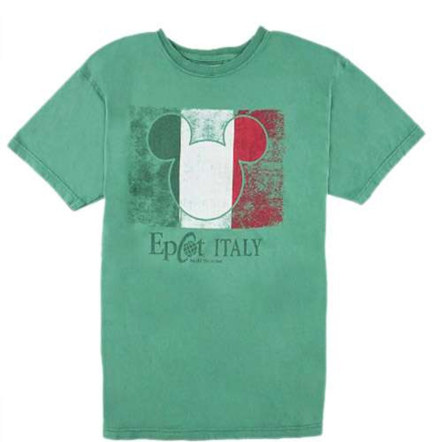 Apparel * | Disney Adult Shirt Epcot Mickey Icon Italy Flag Tee Excellent