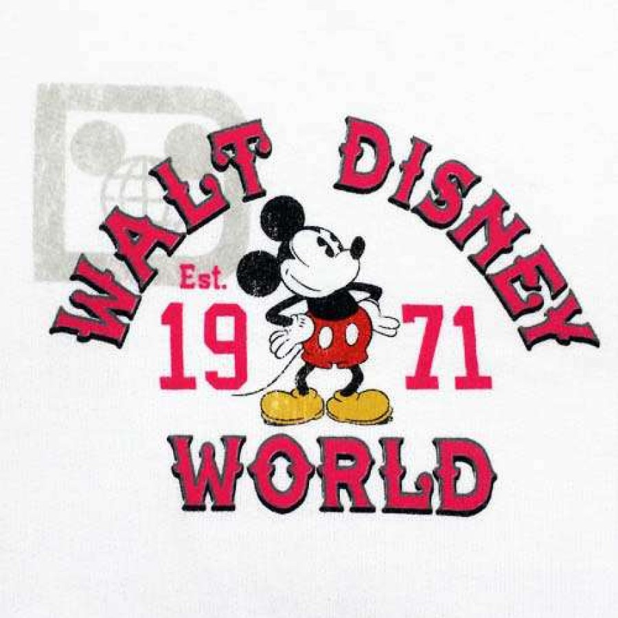 Apparel * | Disney Adult Sweatshirt Hoodie Jacket Walt Disney World 1971 White Crazy Deals