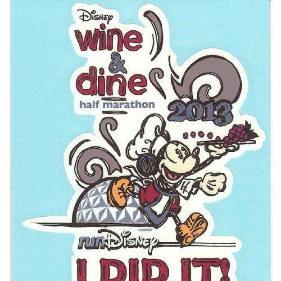 Apparel * | Disney Window Decal Rundisney Wine And Dine 1/2 Marathon 2013 Promotions