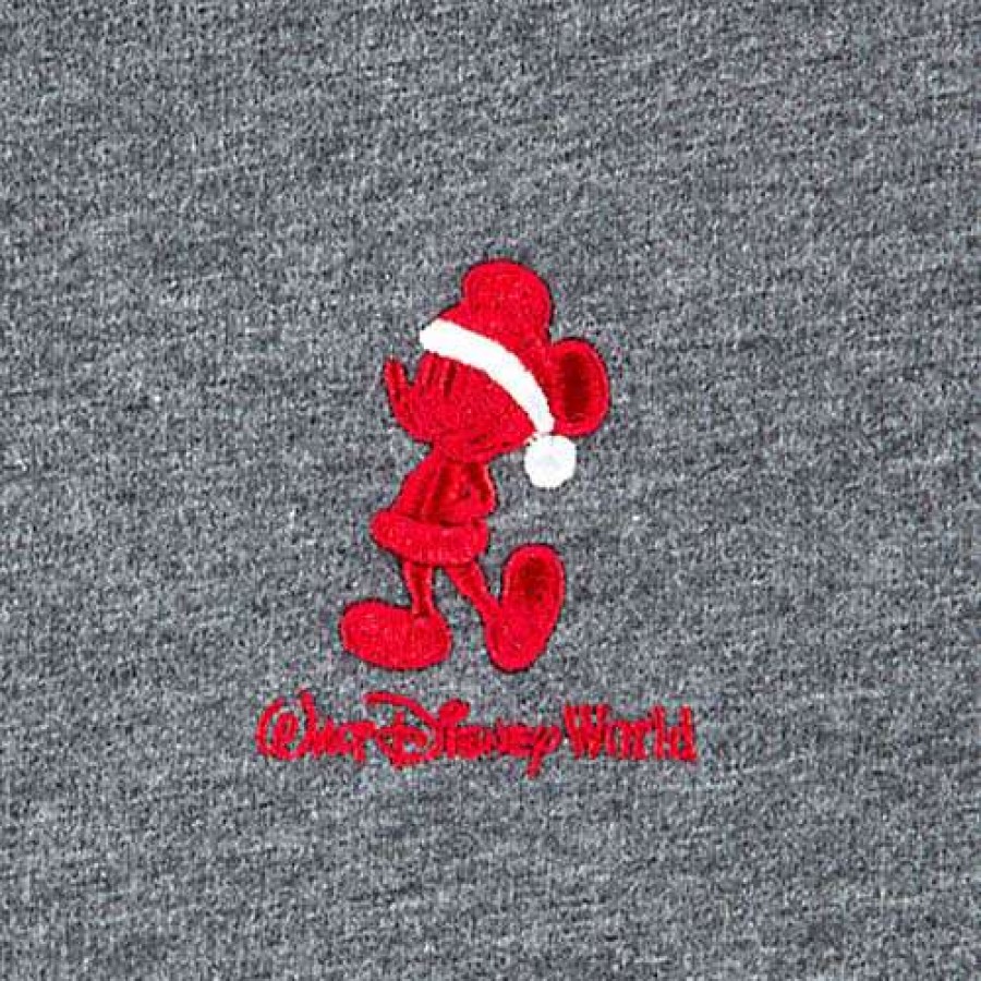 Apparel * | Disney Adult Shirt Santa Mickey Long Sleeve Pullover Online