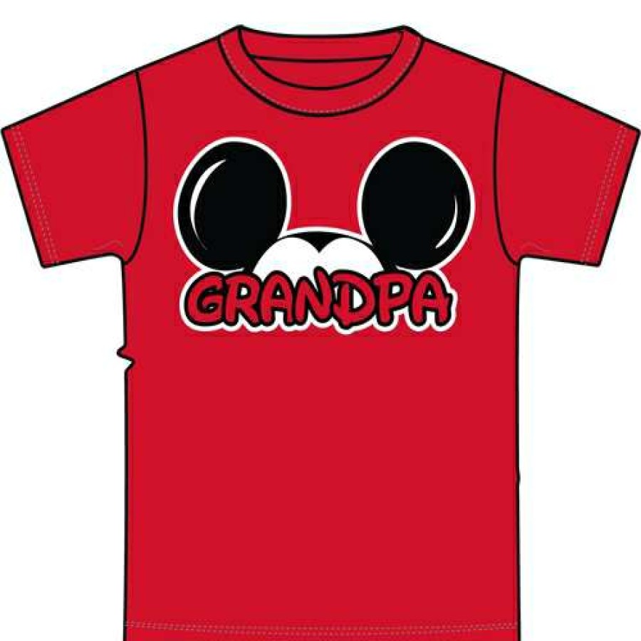 Apparel * | Disney Adult Shirt Mickey Ears Red Grandpa Closeout Sale