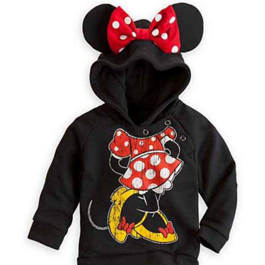 Apparel * | Disney Infant Hoodie Minnie Mouse Ear Hoodie For Baby Online Discount