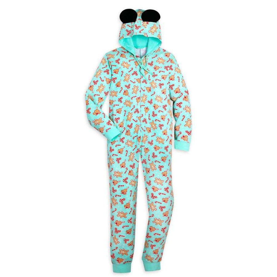 Apparel * | Disney Onesie Pajamas For Adults Mickey Holiday Treats Quick Delivery