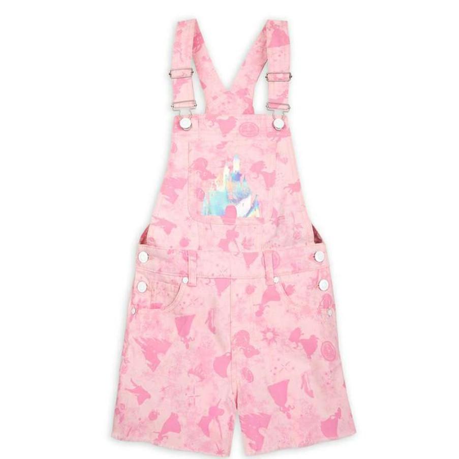 Apparel * | Disney Girls Overall Shorts Disney Princess Best Price