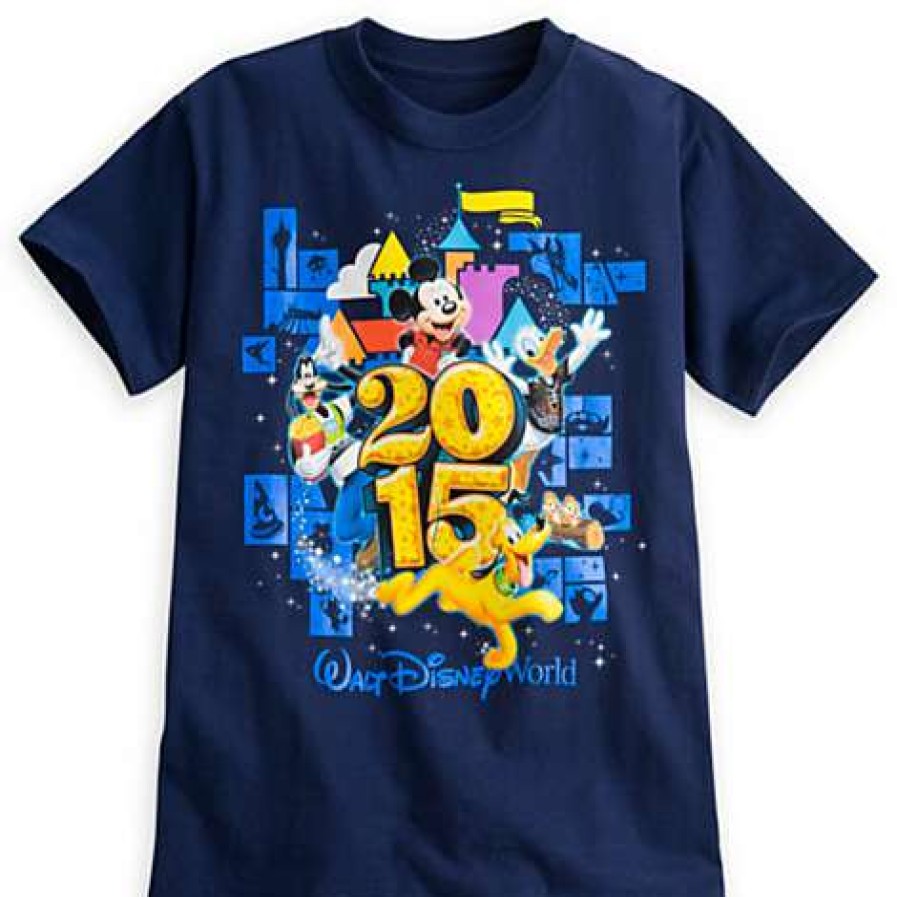 Apparel * | Disney Boys Shirt 2015 Mickey Mouse And Friends Navy Good Quality