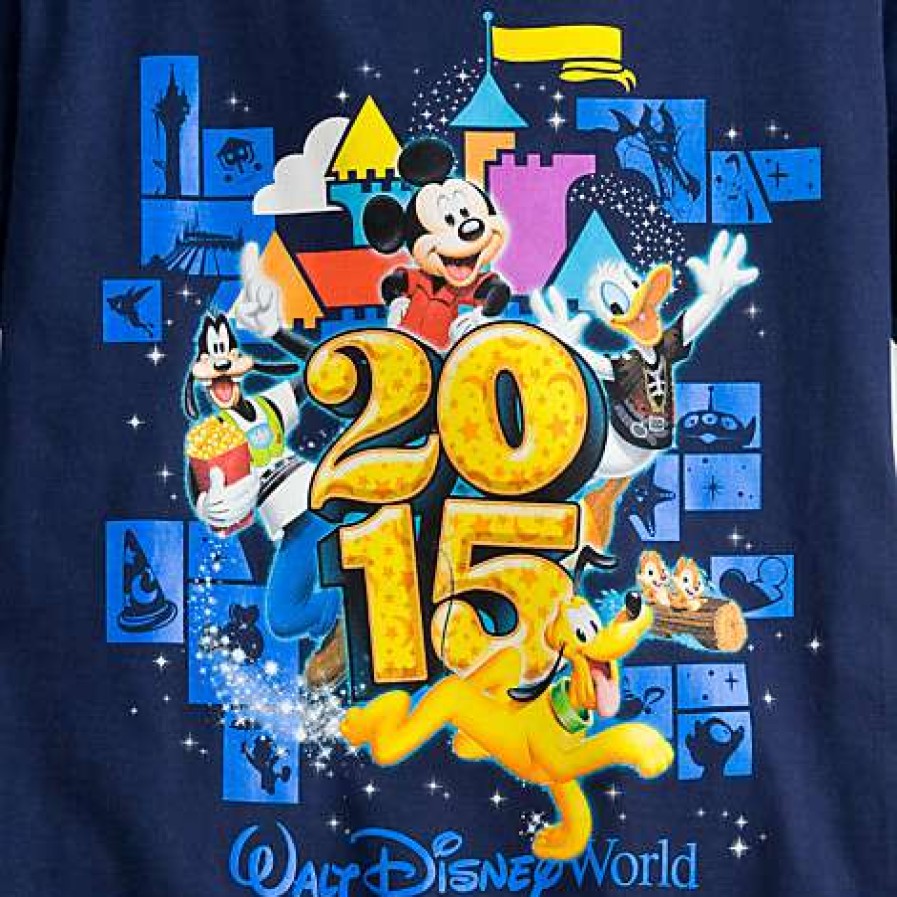 Apparel * | Disney Boys Shirt 2015 Mickey Mouse And Friends Navy Good Quality