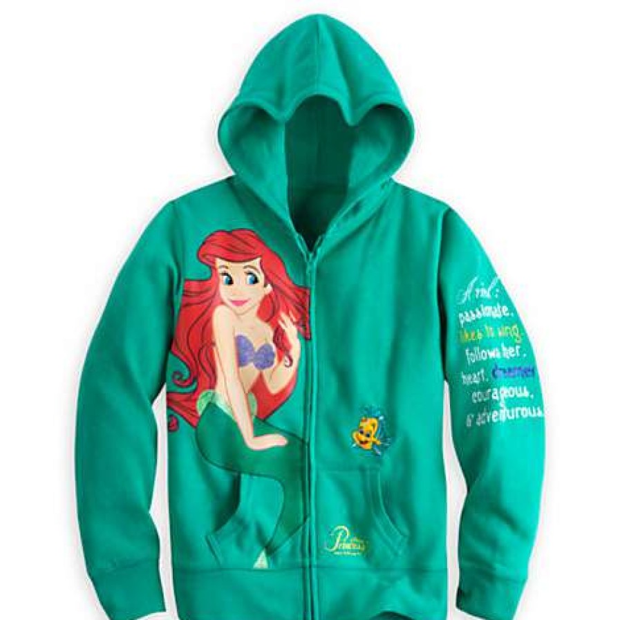 Apparel * | Disney Girls Hoodie Ariel Hoodie For Girls Bestsellers