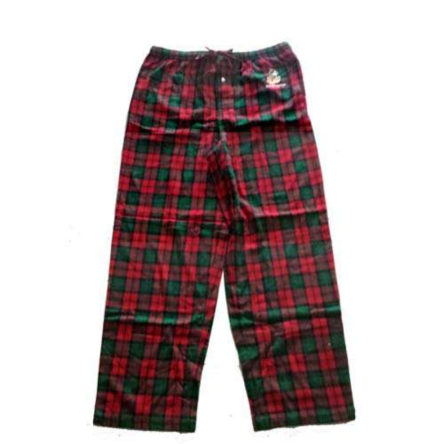 Apparel * | Disney Lounge Pants Santa Mickey Mouse Christmas Plaid Special Offers