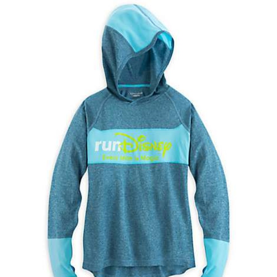 Apparel * | Disney Womens Hooded Shirt Powertrain By Champion Teal New In