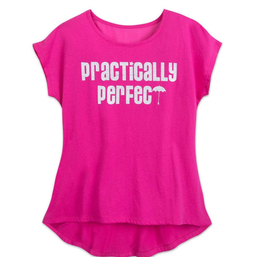 Apparel * | Disney Women'S Shirt Mary Poppins Practically Perfect Pink Discount Online