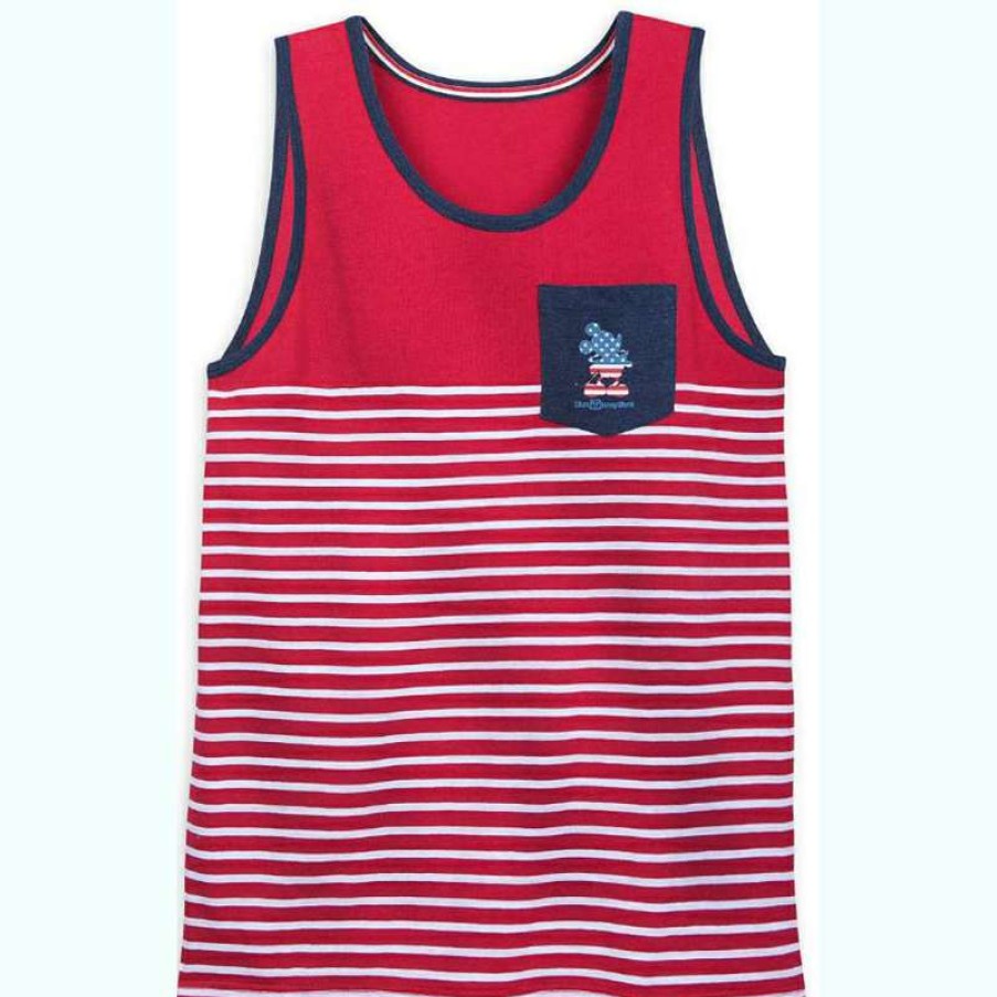 Apparel * | Disney Men'S Shirt Mickey Mouse Americana Pocket Tank Online