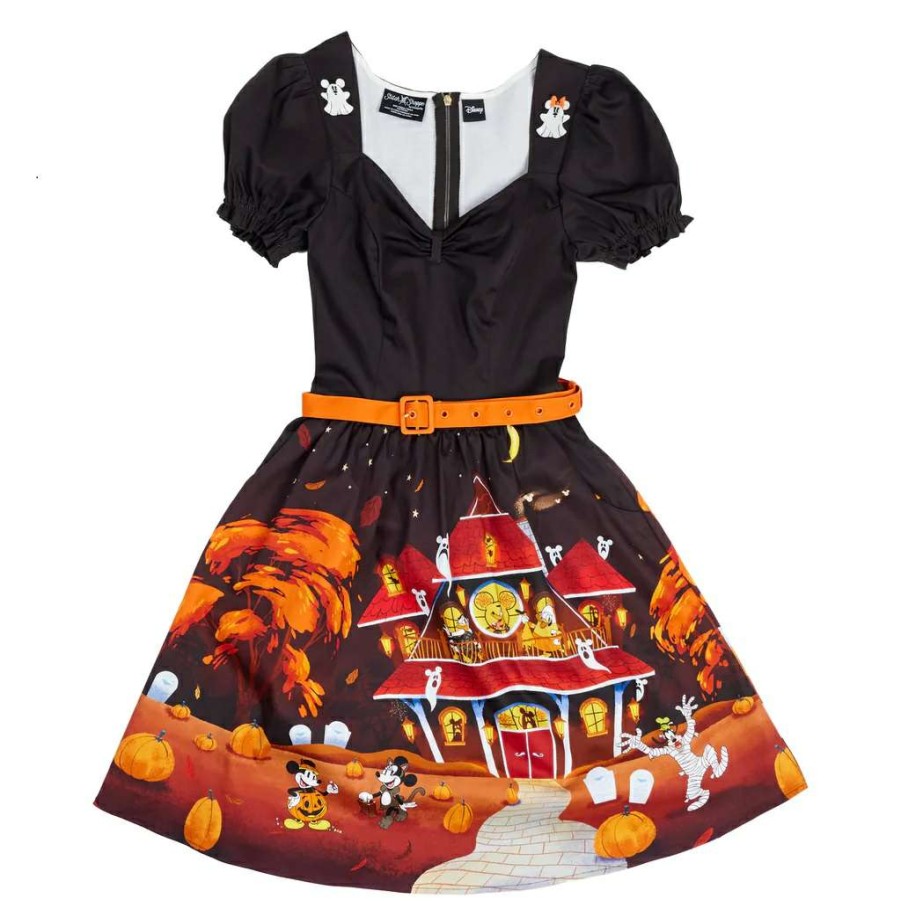 Apparel * | Disney Loungefly Stitch Shoppe Dress Disney Haunted House Allison Dress Discount Online