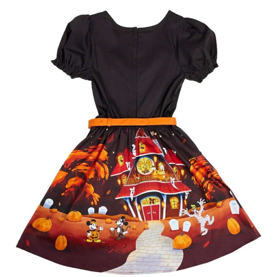 Apparel * | Disney Loungefly Stitch Shoppe Dress Disney Haunted House Allison Dress Discount Online