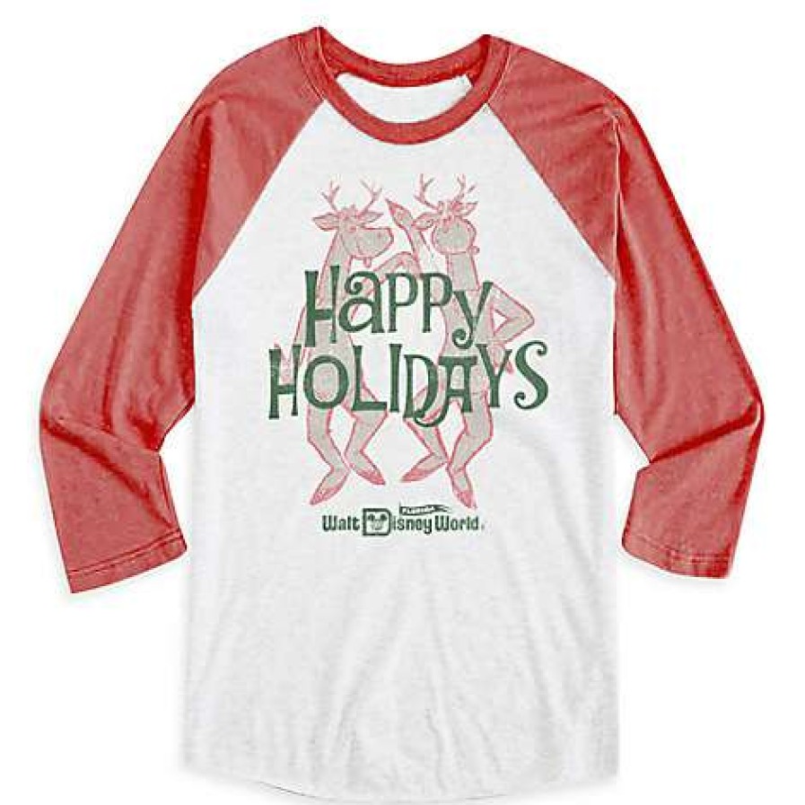 Apparel * | Disney Adult Shirt Silly Reindeer Raglan Tee Limited Release Limited Edition