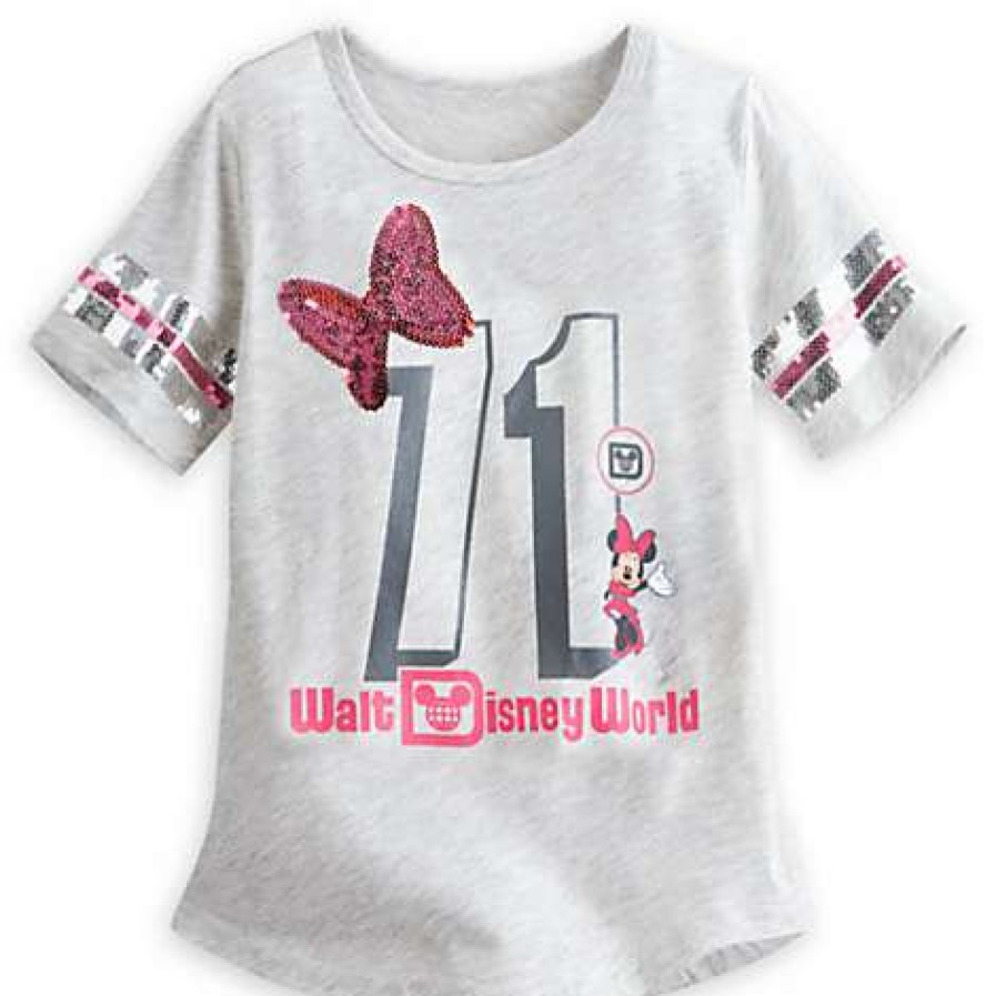 Apparel * | Disney Child Shirt Minnie Mouse Wdw Sequin Shirt For Girls 100% Guarantee