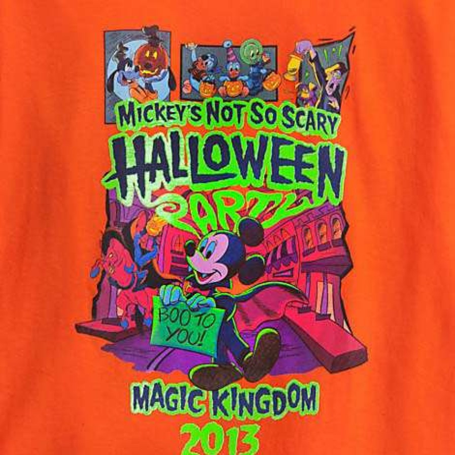 Apparel * | Disney Adult Shirt 2013 Mickey'S Not So Scary Halloween Party Sells Cheap