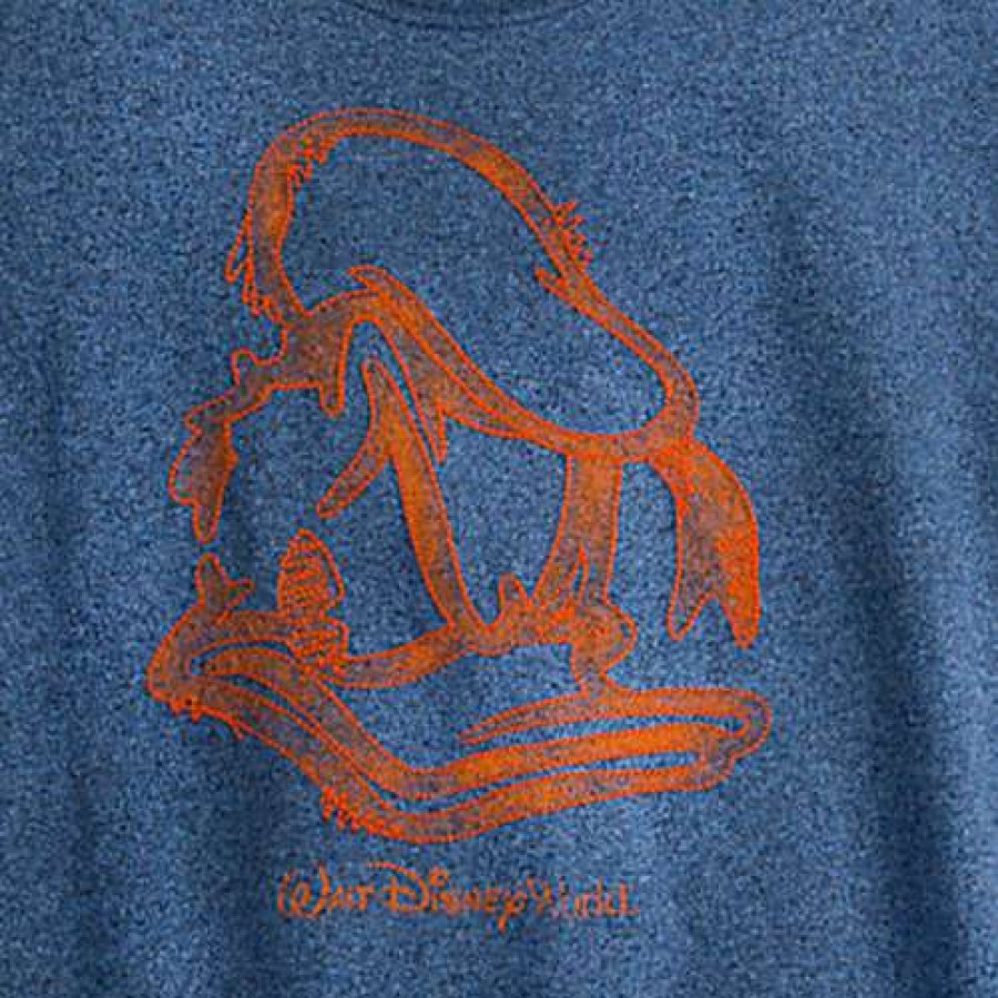 Apparel * | Disney Adult Shirt Donald Duck Orange Contrast Quick Expedition